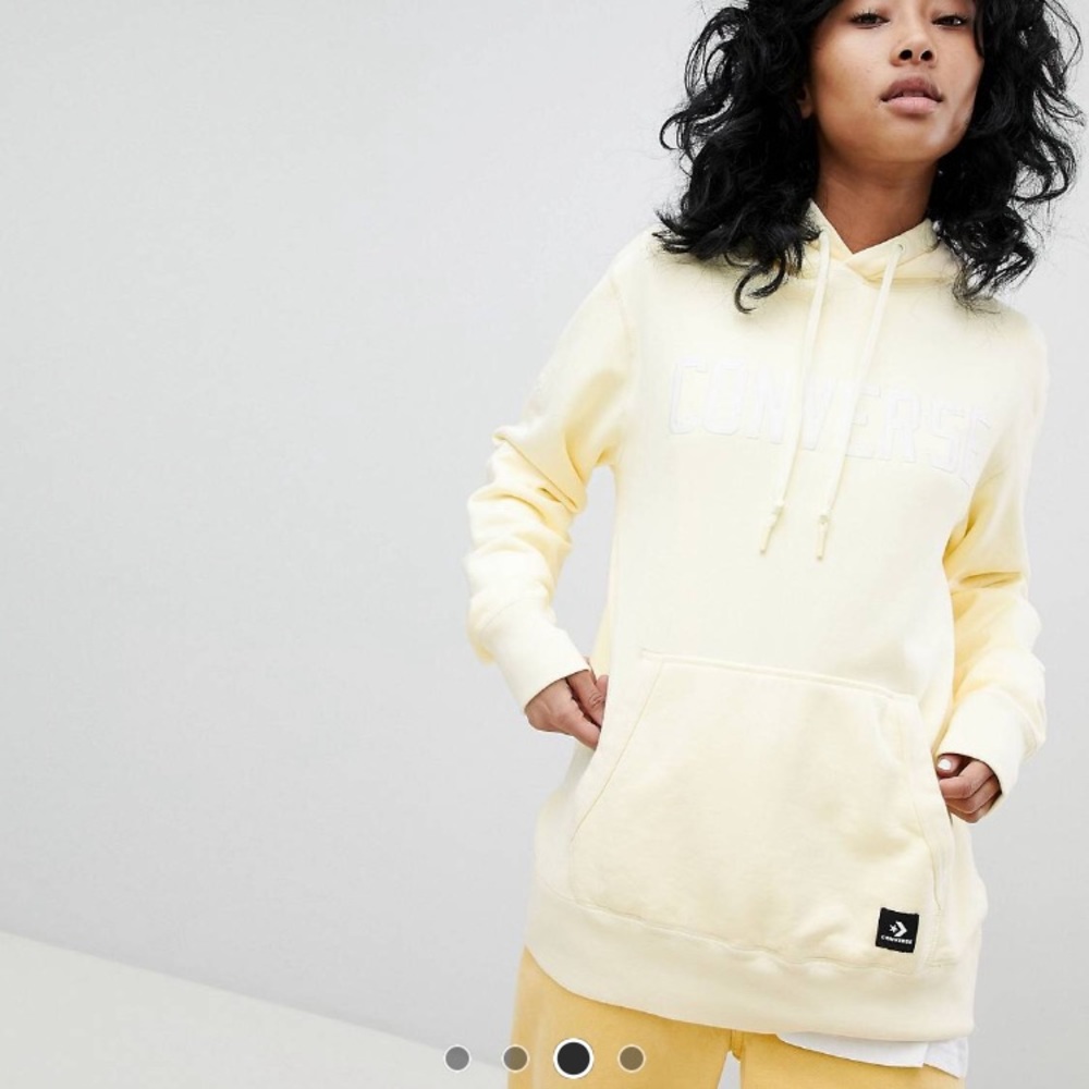 Converse Premium logo Hoodie in Lemon